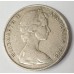 AUSTRALIA 1966 . TWENTY  20 CENTS COIN . RARE ERROR VARIETY . WAVY